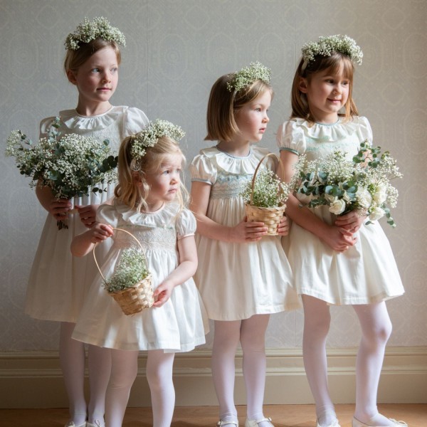 Diana Special Occasion Dress with Madonna Lily Hand Smocking Diana Special Occasion Dress with Madonna Lily Hand Smocking