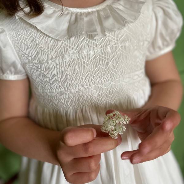 Diana Special Occasion Dress with Madonna Lily Hand Smocking Diana Special Occasion Dress with Madonna Lily Hand Smocking