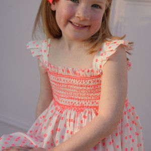 Rachel Carson Girls Dress Pack a Punch Plumetti with Big Top Hand Smocking Rachel Carson Girls Dress Pack a Punch Plumetti with Big Top Hand Smocking
