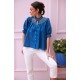 Scholl Blouse Cobalt Linen with Vanilla Hand Smocking Edition 54 Scholl Blouse Cobalt Linen with Vanilla Hand Smocking Edition 54