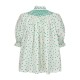 Scholl Blouse Frog Polka cotton with Jade Hand Smocking Edition 59