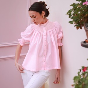 Scholl Summer Blouse Watermelon Stripe with Lemon Sorbet Hand Smocking Edition 65 Scholl Summer Blouse Watermelon Stripe with Lemon Sorbet Hand Smocking Edition 65
